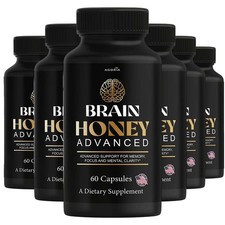 6 Pack Brain Honey Advanced Support Vitamin Supplement BrainHoney Capsules