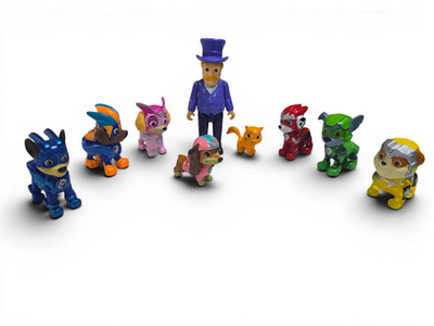 Paw Patrol Mighty Pups 6 Pups + Liberty + Humdinger + Kitty!