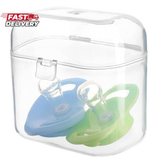 Accmor Pacifier Container - 2 Pacifier Holder Case for Travel, BPA Free, Transpa