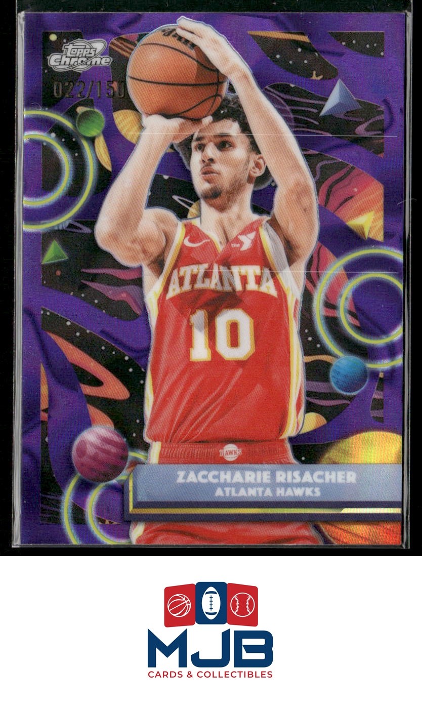 2025-26 Topps Chrome Cosmic Zaccharie Risacher Purple Nebula Refractor #/150 #52