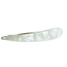 1960  s Vintage Mother of Pearl Long French Barrette with Wire Back, 3.5  long