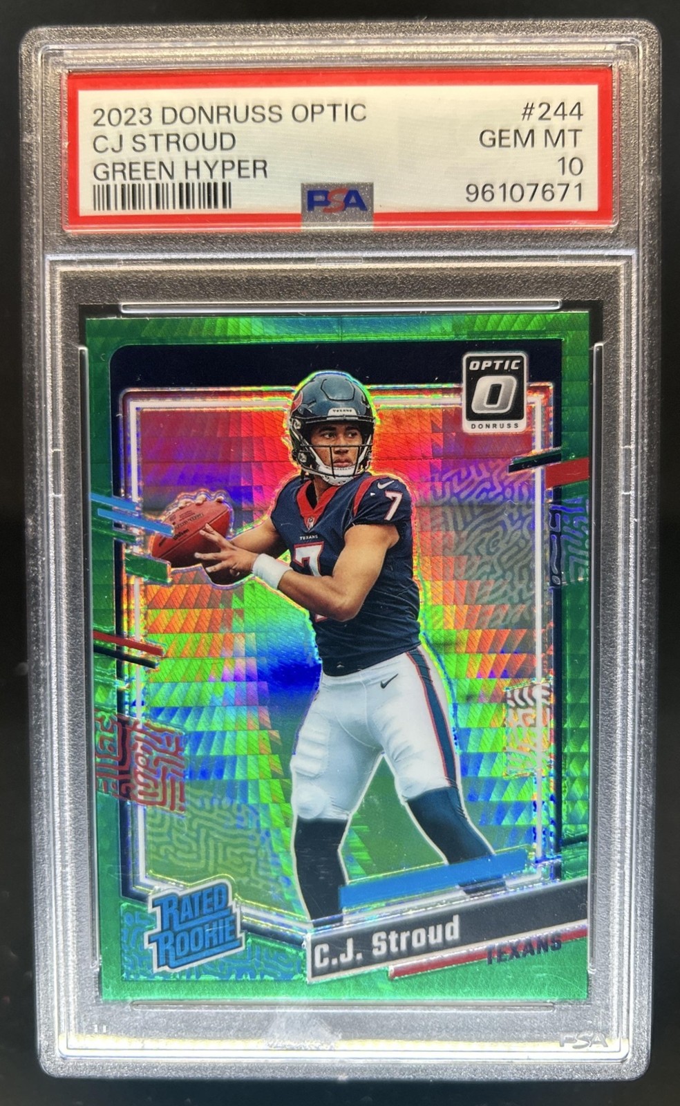 CJ Stroud Panini Donruss Optic #244 Green Hyper