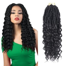 Deep Faux Locs Crochet Hair 16 Inch 8 Packs Goddess Locs Crochet Hair Soft Loc C