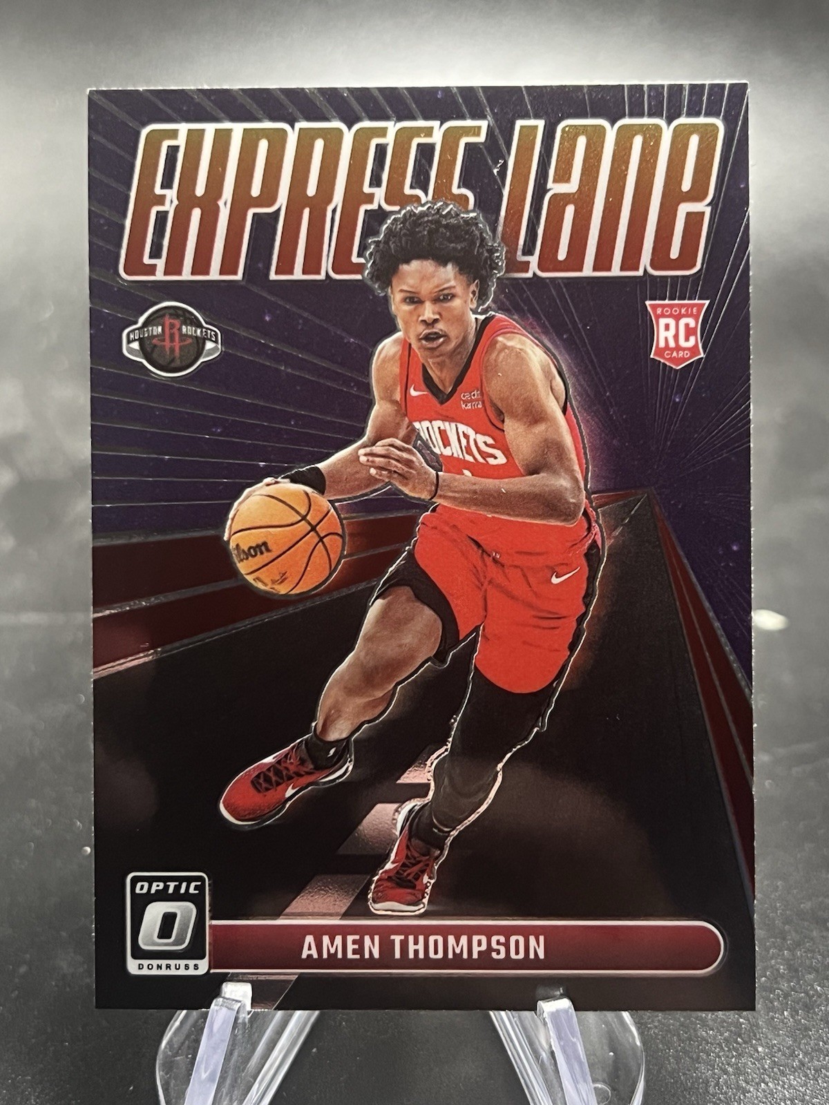 2023-24 Panini Donruss Optic Amen Thompson Express Lane Rookie #2 Rockets