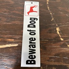 Lot Of 6 Hillman 839830 2  x8  Beware Of Dog Signs Self Adhesive New
