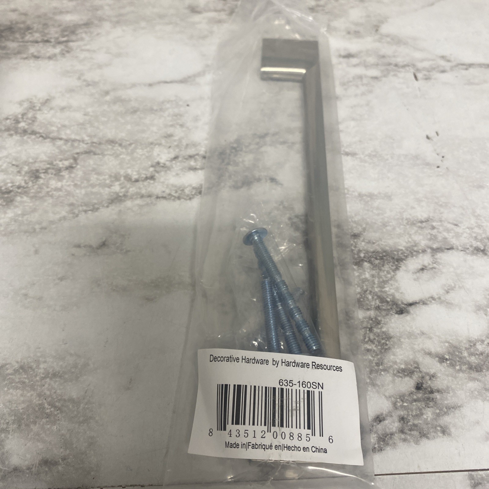 Hardware Resources Sutton Cabinrt Handle Pull Satin Nickel 7-1/2", Set Of 5