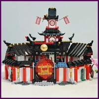 1132pcs Ninjago Training Hall Red House Building Blocks Toy Set