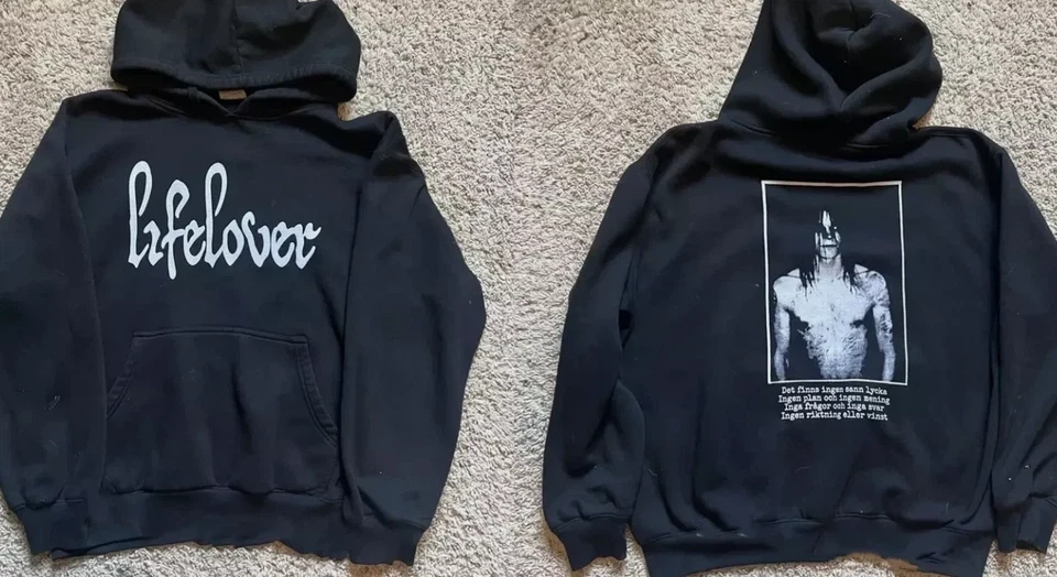 DOUBLE SIDED Lifelover Band Black Hoodie Collection Size S-5XL