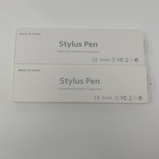 Lot of 2 White Stylus Pen Superfine Nib Active Capacitive - Brand New NiB