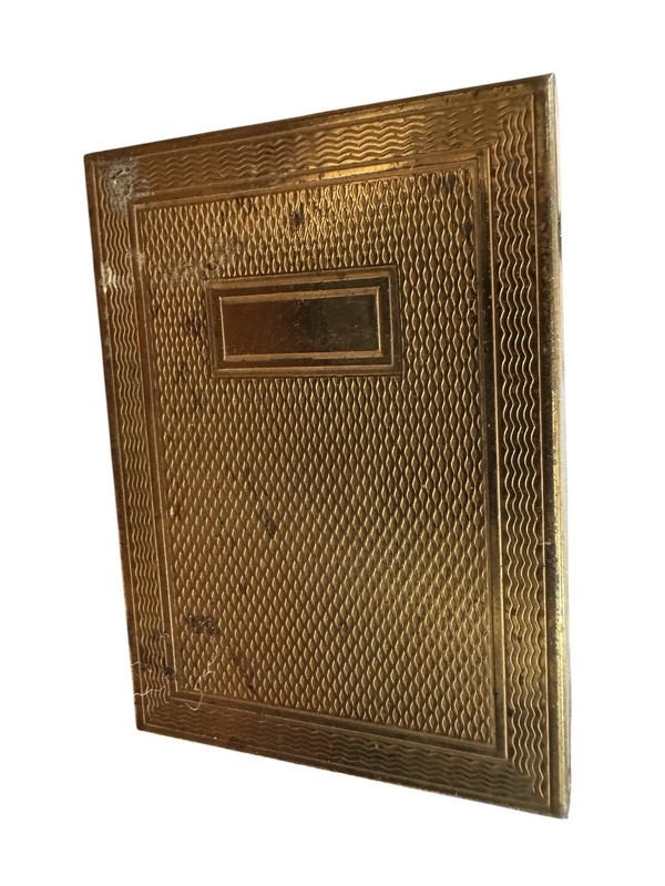 Vintage Brass Mini Accordion Photo Album Compact 1950s Vanity