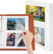 60 PCS Photo Album Refill Pages for 3 Ring Binder, 120 Pages 9 x 11inch Self Adh