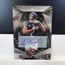 2024 Panini Black Football DJ Moore Auto #17 /5 Chicago Bears 5/5 Bookend!