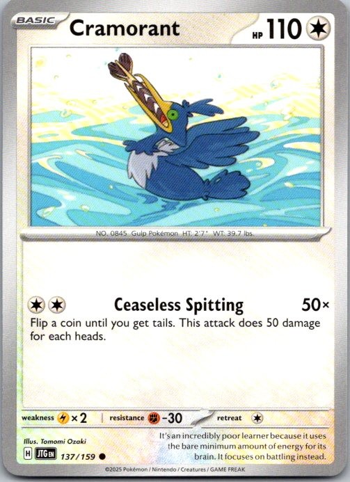 Cramorant 137/159 Common Journey Together Pokemon Near Mint