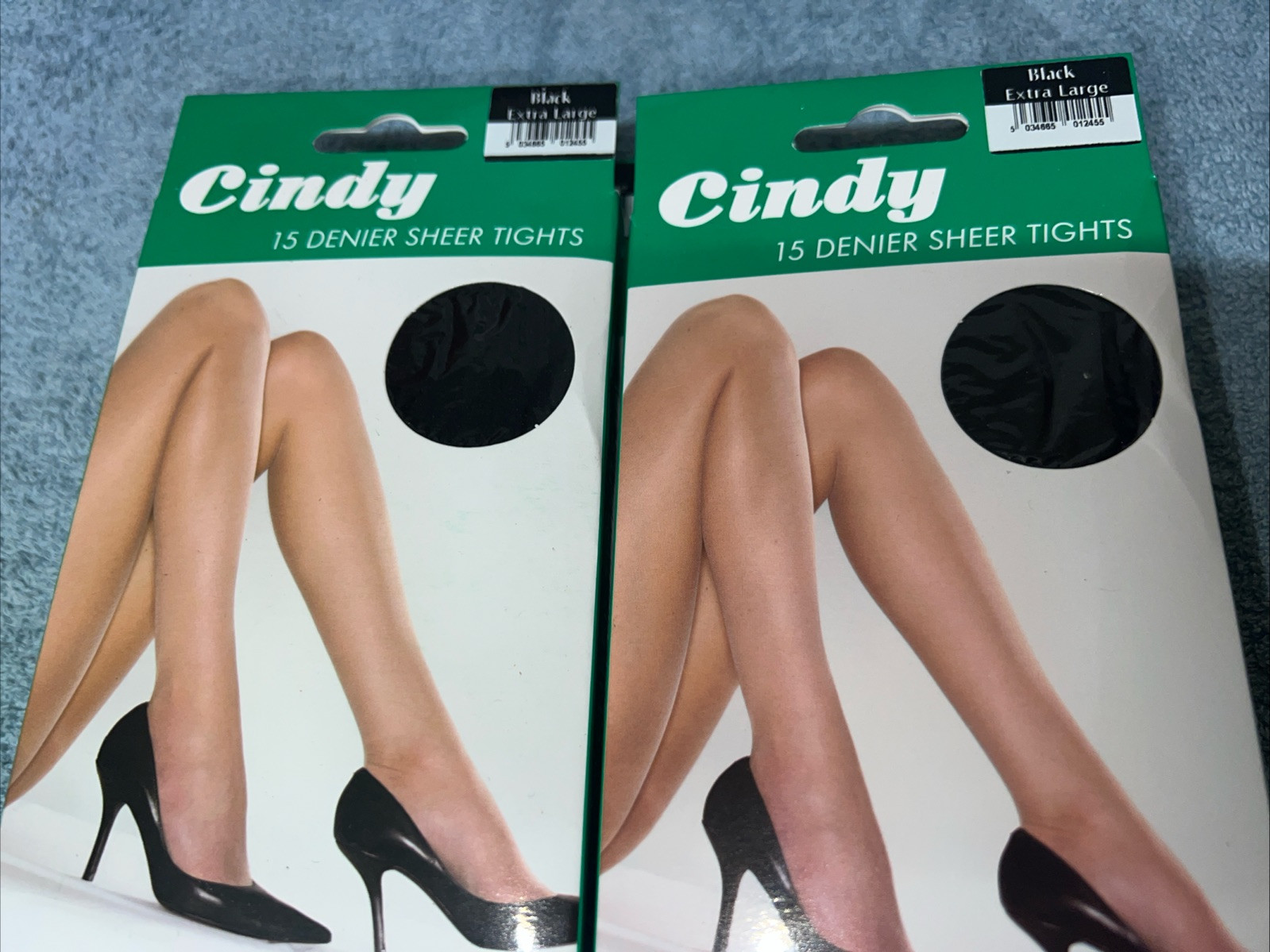 cindy 15 Denier Tights  Black Size  Extra Large X4