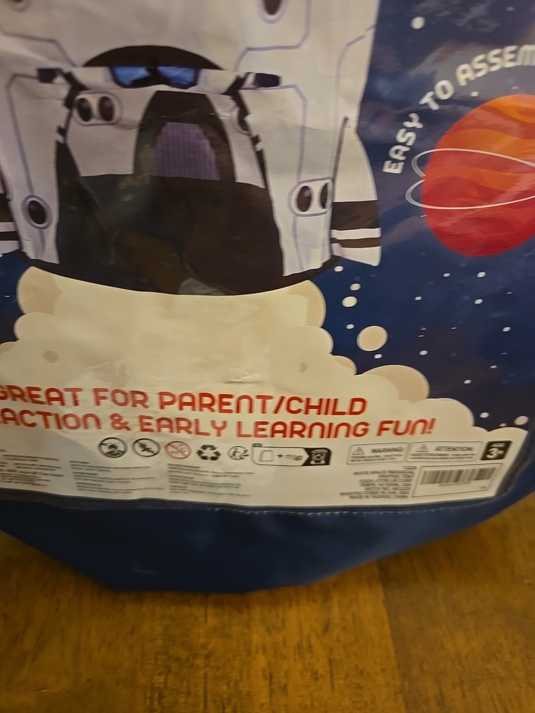 Rocket Ship Play Tent Pop up Play Tent Kids Indoor Outdoor Spaceship Playhouse