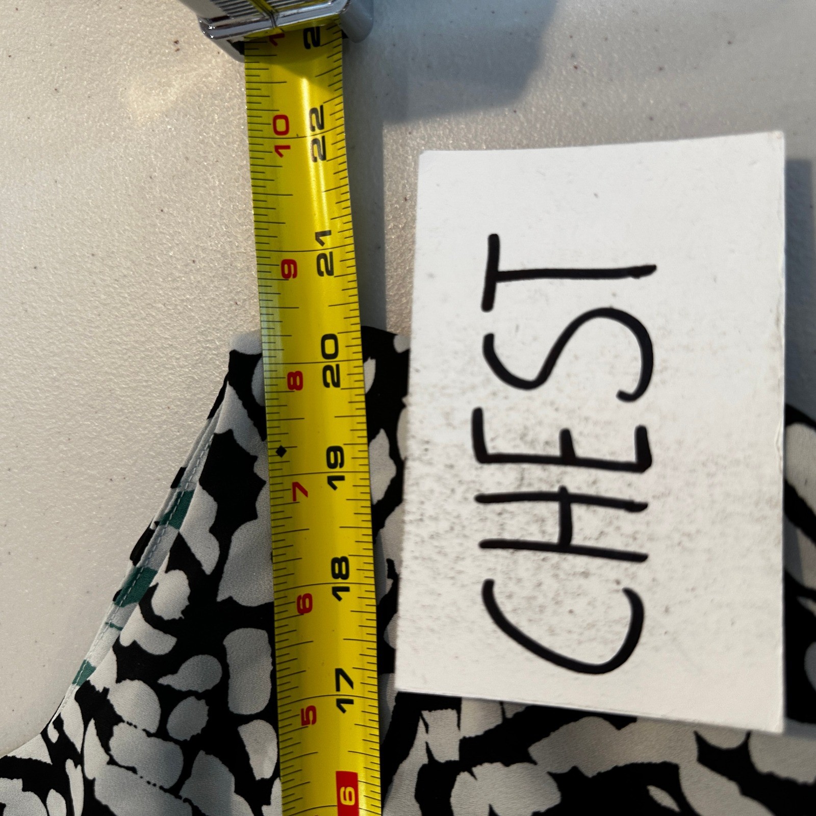 Cabi Layered Print Tank Top Women Size L Green Black White Boho