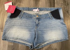 New Isabel Maternity Ingrid Isabel Denim Jean Shorts Light Wash SZ 10/30 W/Tag