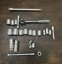 23 Pc Challenger 1654, Craftsman, Snap On, Fleet Socket Set, Hand Tools