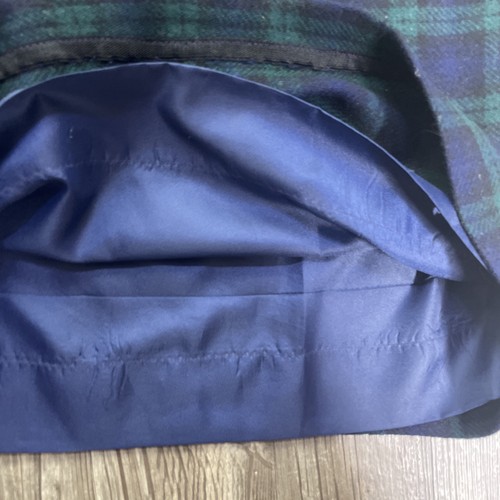 Vintage Wollpullover Kleid Schottenkaro blau grün kariert Damen S/M gefüttert Midi - Bild 4 von 8