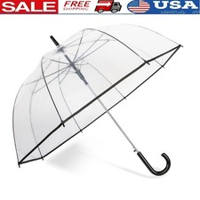 Bubble Umbrella Waterproof Wind-Resistant Automatic Open Fiberglass Ribs 52in US