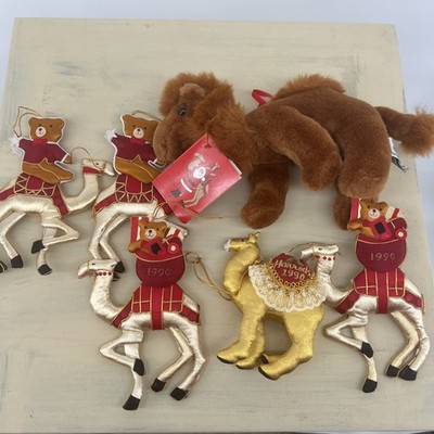 Vintage Christmas Camel lot of 6 London Harrods