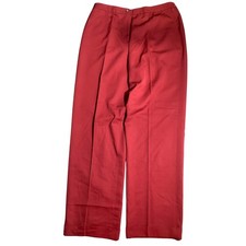 Talbots Red Wool Dress Slacks Women 16 Long NWT— Classic, Tailored, Professional