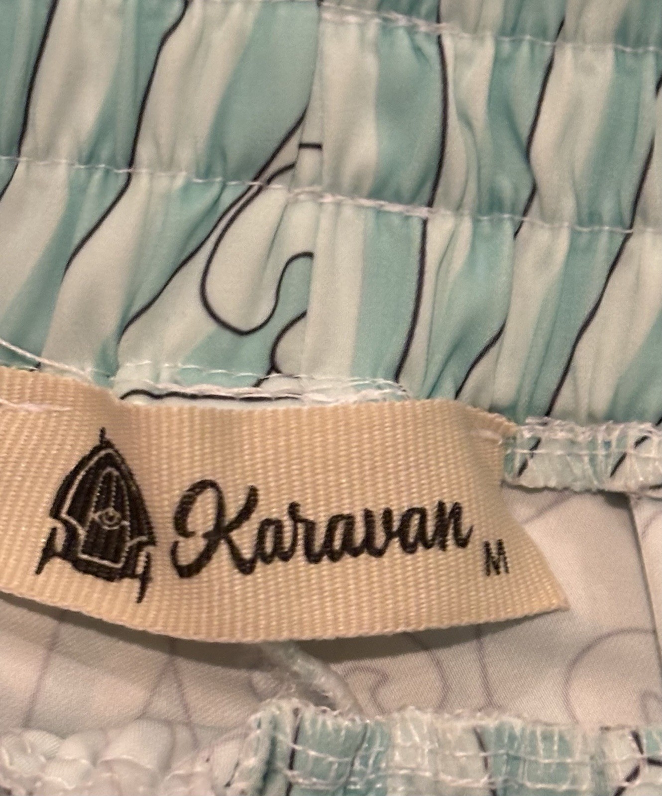 Karavan Womens Medium Trouser Pants Casual Bottoms Art Deco Pattern Greece