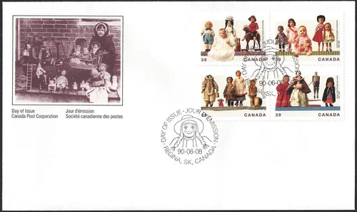 CANADA 1990 CULTURAL TREASURE, DOLLS FIRST DAY COVER !! M155