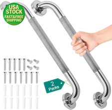 2 Pack 16 Inch Shower Grab Bars Stainless Steel Safety Handles for Seniors