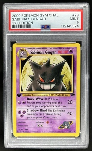 2000 Pokemon Gym Challenge 1st Edition Sabrina's Gengar #29/132 PSA 9