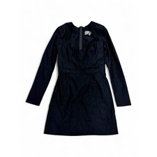 Anthropologie Black Long Sleeve Mini Dress Size 8