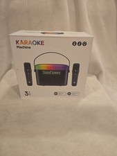 Portable Karaoke Machine For Adults  Kids, Bluetooth With Two Microphones