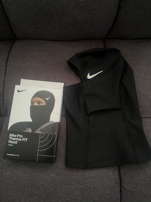 Nike Pro Therma-Fit Hyperwarm Hood Ski Mask, Fußball, Schwarz