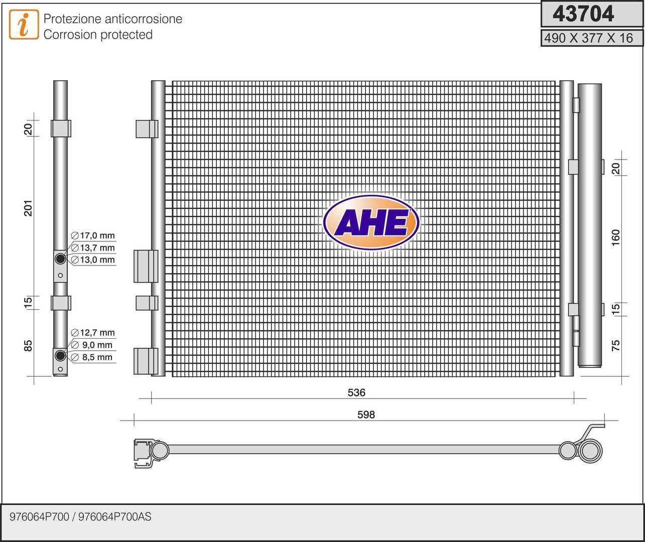 Condenseur de climatisation Hyundai i20 1.1 CRDi en aluminium premium