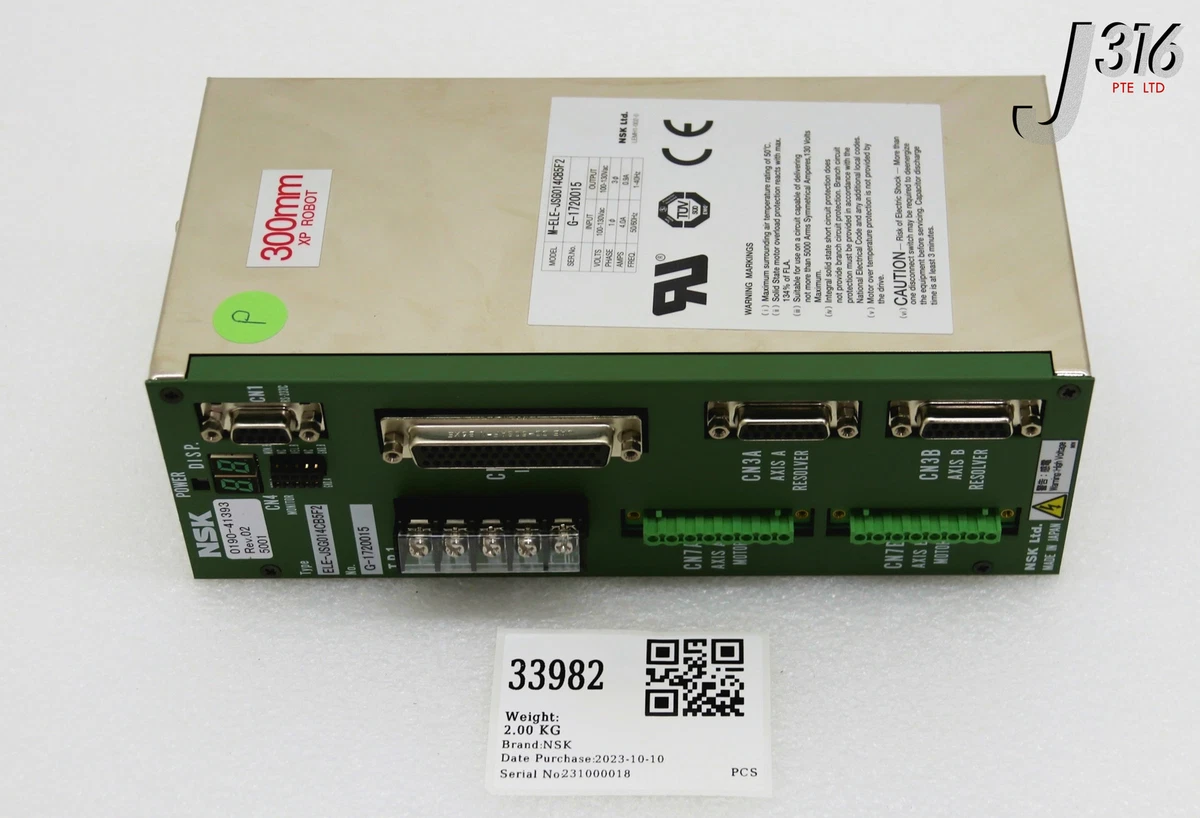33982 NSK SERVO DRIVER, AMAT 0190-41393, ELE-JSG014CB5F2 M-ELE  