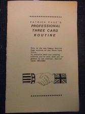 Vintage MAGIC Hand Trick Professional 3-CARD TRICK Instructions and 3 Cards Inc