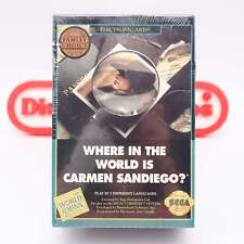 Sega Genesis Game WHERE IN THE WORLD IS CARMEN SANDIEGO - BIG BOX NEW & Sealed!