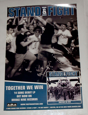 STAND AND FIGHT Together We Win 04 PROMO POSTER straight edge sXe Sick Of It All