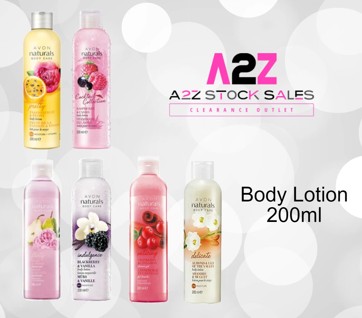 Avon Naturals Body Care Body Lotion Various Scents 200ml FREE