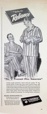 VINTAGE 1940s Print Ad ~ Reliance Pajamas ~ The 'E' Pennant Flies Tomorrow