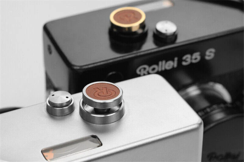 Rolleiflex Rollei 35 Camera Shutter Release Button Steel Brass Leather Metal Key - Image 2 of 4