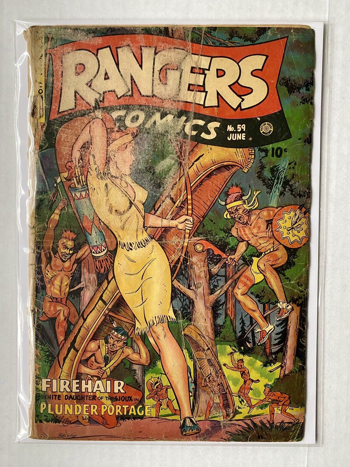 Rangers Comics #59 1951 Fiction House IGER SHOP FIREHAIR AFFORDABLE LOW GRADE