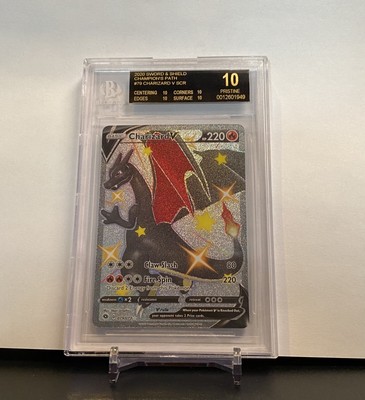 Shiny Charizard V Black Metal Pokemon Trading Card Game Tcg Collectible Card Games Accessories Toys Hobbies