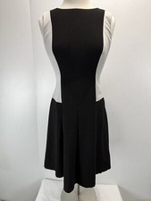 Lauren Ralph Lauren Sheath Dress Sz 6 Women’s Black Grey Short Sleeveless 