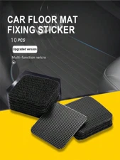 10pcs Self-Adhesive Hook and Loop Tape - Strong Adhesive for Car Mats, Curtains