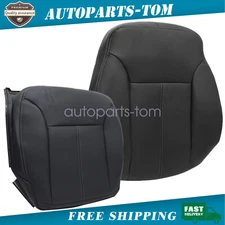 For 2007-12 Benz GL450 Driver Bottom & Top Replacement Leather Seat Cover Black