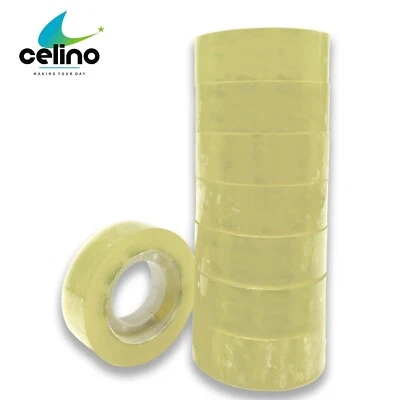 8 x Clear Tape Roll Celino Cellotape Rolls 18mm x 30 Meters Sellotape Packing