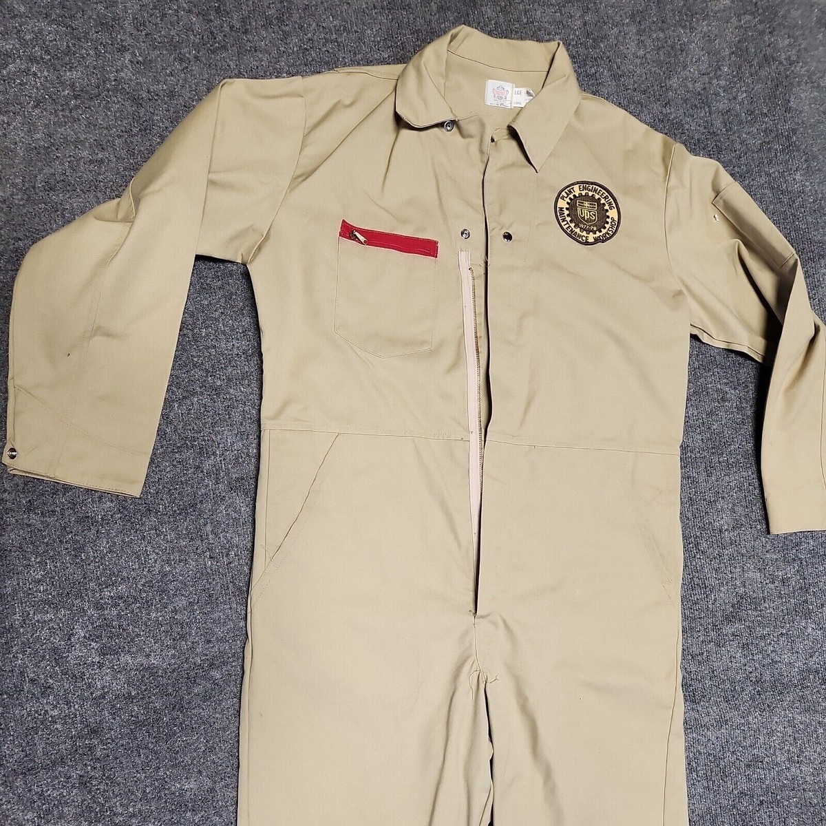 VTG UPS Plant Employee Maint Workshop Coverall Jumpsuit