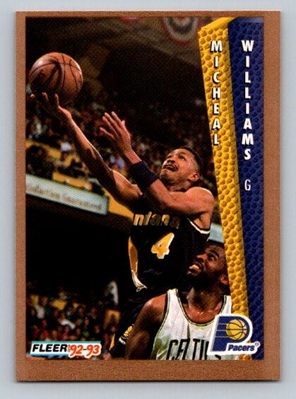 1992-93 Fleer Micheal Williams #96 Indiana Pacers