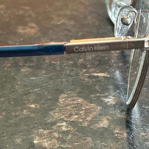 Calvin Klein Eyeglasses Designer Frames Women's CK21124 438 51-18 140 Navy Gold - Picture 2 of 9